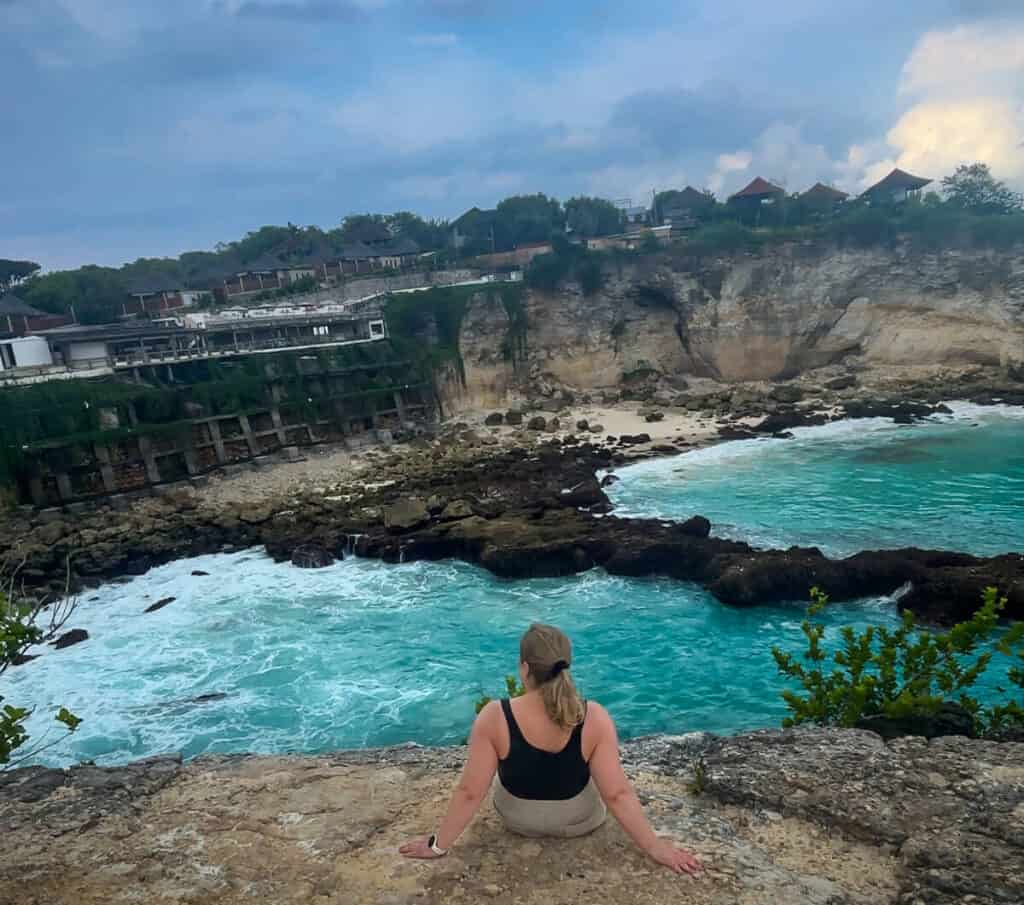 Enjoying the view over the Blue Lagoon in Nusa Lembongan