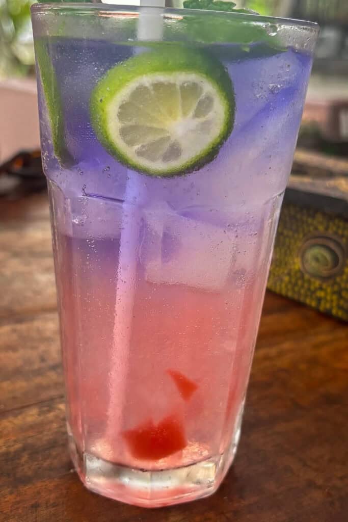 Lychee Refresher drink from a local Warung in Nusa Ceningan.