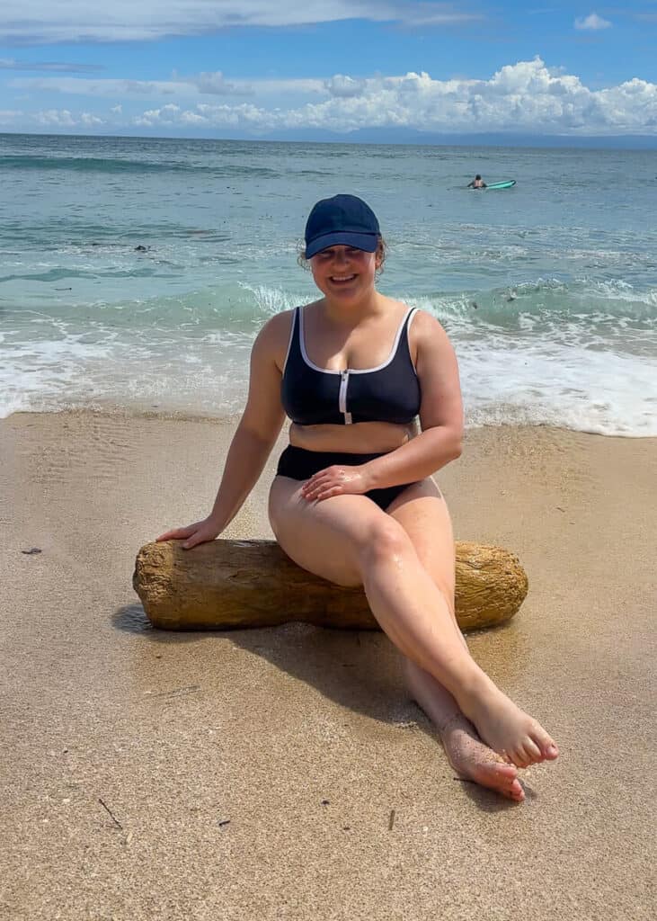 Enjoying the calm water at Thomas Beach in Uluwatu