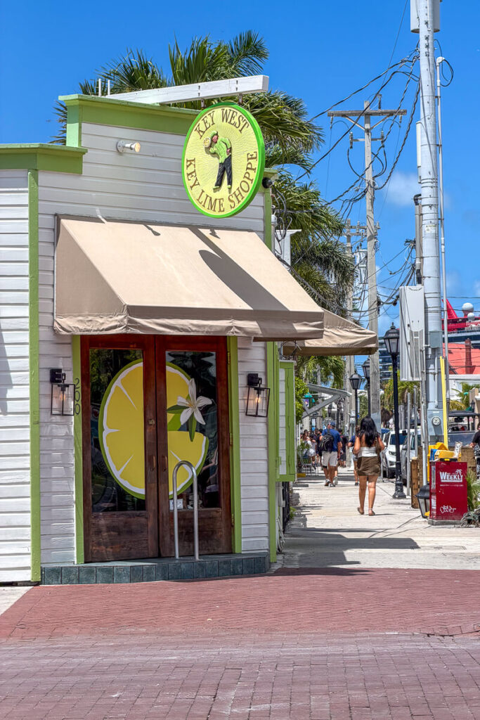 Exterior of Kermit’s Key Lime Shoppe on Greene Street in Key West.